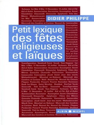 cover image of Petit Lexique des fêtes religieuses et laïques